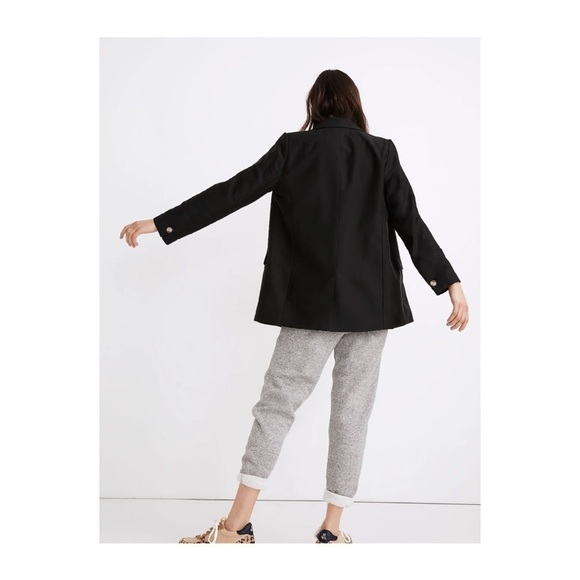 MADEWELL Caldwell Double Breasted Blazer Two Button Black XXL NWT Oversized - Picture 4 of 7